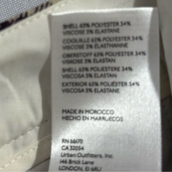 FREE PEOPLE PLAID PLEATED TROUSERS SIZE 8 New - Picture 4 of 6